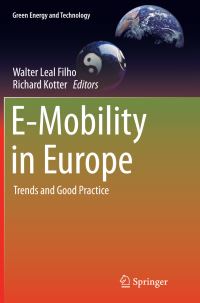 Book Cover for E-Mobility in Europe by Walter Leal Filho, Richard Kotter