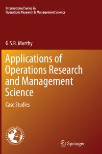 Book Cover for Applications of Operations Research and Management Science by G S R Murthy