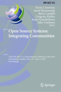 Book Cover for Open Source Systems by IFIP WG 213 International Conference on Open Source Systems, Jonas Gamalielsson