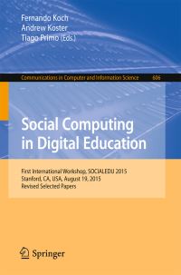 Book Cover for Social Computing in Digital Education by SOCIALEDU Conference