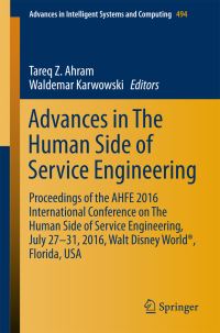 Book Cover for Advances in the Human Side of Service Engineering by AHFE International Conference on the Human Side of Sevice Engineering