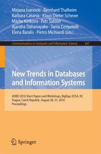 Book Cover for New Trends in Databases and Information Systems by ADBIS Conference