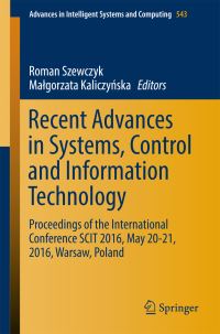 Book Cover for Recent Advances in Systems, Control and Information Technology by International Conference SCIT, École nationale supérieure des beauxarts France