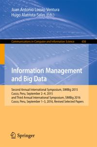 Book Cover for Information Management and Big Data by SIMBig Symposium