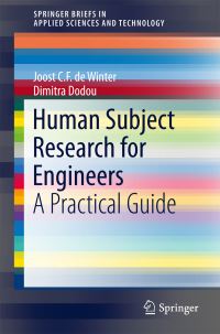 Book Cover for Human Subject Research for Engineers by Joost CF de Winter, Dimitra Dodou