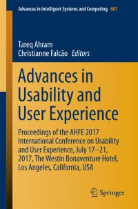 Book Cover for Advances in Usability and User Experience by AHFE International Conference on Usability and User Experience, Westin Bonaventure Hotel