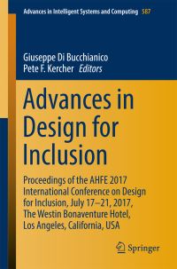 Book Cover for Advances in Design for Inclusion by International Conference on Design for Inclusion