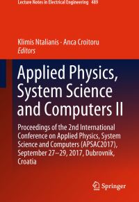 Book Cover for Applied Physics, System Science and Computers II by Klimis Ntalianis, Anca Croitoru