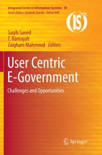 Book Cover for User Centric E-Government by Saqib Saeed, T Ramayah, Zaigham Mahmood