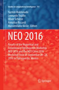 Book Cover for NEO 2016 by Yazmin Maldonado, Leonardo Trujillo, Oliver Schütze, Annalisa Riccardi, Massimiliano Vasile