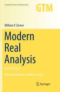 Book Cover for Modern Real Analysis by William P Ziemer