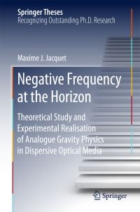 Book Cover for Negative Frequency at the Horizon by Maxime Jacquet