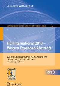 Book Cover for HCI International 2018 - Posters' Extended Abstracts by Constantine Stephanidis