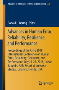 Book Cover for Advances in Human Error, Reliability, Resilience, and Performance by Ronald L Boring