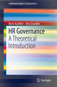 Book Cover for HR Governance by Boris Kaehler, Jens Grundei