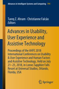 Book Cover for Advances in Usability, User Experience and Assistive Technology by Tareq Z Ahram, Christianne Falcão
