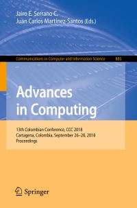 Book Cover for Advances in Computing by Jairo E Serrano C, Juan Carlos MartínezSantos