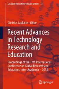 Book Cover for Recent Advances in Technology Research and Education by Giedrius Laukaitis