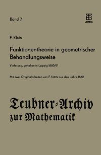 Book Cover for Funktionentheorie in Geometrischer Behandlungsweise by Felix Klein