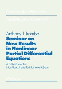 Book Cover for Seminar on New Results in Nonlinear Partial Differential Equations by Anthony Tromba