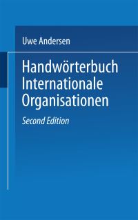 Book Cover for Handwörterbuch Internationale Organisationen by Uwe Andersen