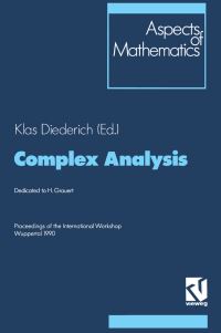 Book Cover for Complex Analysis by Klas Diederich