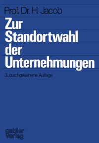 Book Cover for Zur Standortwahl Der Unternehmungen by Herbert Jacob
