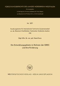 Book Cover for Die Entwicklungsgebiete Im Rahmen Der OEEC Und Ihre Förderung. Fachgruppe Textilforschung by Hans Evers