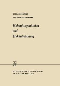 Book Cover for Einkaufsorganisation Und Einkaufsplanung by Georg Reddewig