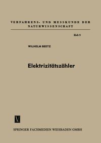 Book Cover for Elektrizitätszähler by Wilhelm Beetz