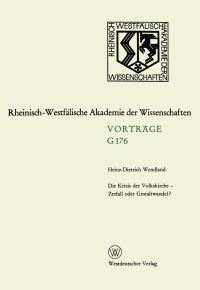 Book Cover for Die Krisis Der Volkskirche — Zerfall Oder Gestaltwandel? by HeinzDietrich Wendland