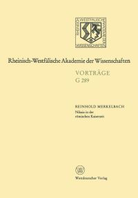 Book Cover for Nikaia in Der Römischen Kaiserzeit by Reinhold Merkelbach