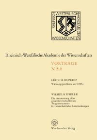 Book Cover for Währungsprobleme Der EWG / Die Ausnutzung Eines Gesamtwirtschaftlichen Prognosesystems Für Wirtschaftliche Entscheidungen by Léon H Dupriez
