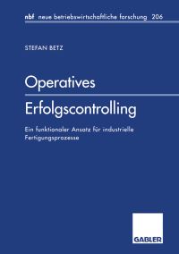 Book Cover for Operatives Erfolgscontrolling by Stefan Betz
