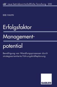 Book Cover for Erfolgsfaktor Managementpotential by Bibi Hahn
