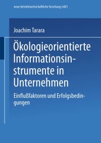 Book Cover for Ökologieorientierte Informationsinstrumente in Unternehmen by Joachim Tarara