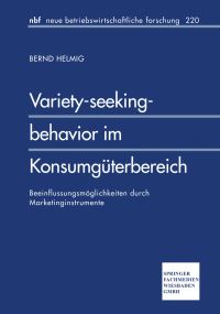 Book Cover for Variety-Seeking-Behavior Im Konsumgüterbereich by Bernd Helmig