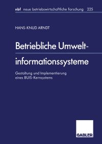 Book Cover for Betriebliche Umweltinformationssysteme by HansKnud Arndt