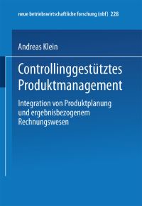 Book Cover for Controllinggestütztes Produktmanagement by Andreas Klein