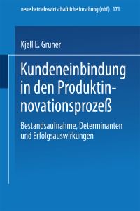 Book Cover for Kundeneinbindung in Den Produktinnovationsproze by Kjell E Gruner