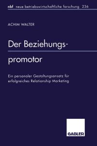 Book Cover for Der Beziehungspromotor by Achim Walter