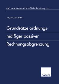 Book Cover for Grundsätze Ordnungsmäiger Passiver Rechnungsabgrenzung by Thomas Berndt