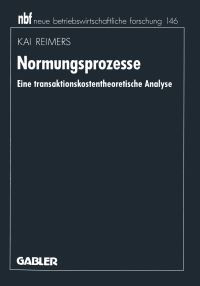 Book Cover for Normungsprozesse by Kai Reimers