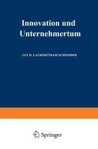 Book Cover for Innovation Und Unternehmertum by Ulf Laub