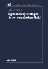 Book Cover for Segmentierungsstrategien Für Den Europäischen Markt by Heike Langner