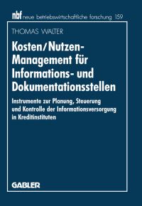 Book Cover for Kosten/Nutzen-Management Für Informations- Und Dokumentationsstellen by Thomas Walter