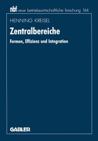 Book Cover for Zentralbereiche by Henning Kreisel