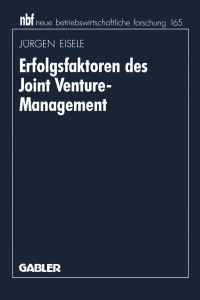 Book Cover for Erfolgsfaktoren Des Joint Venture-Management by Jürgen Eisele