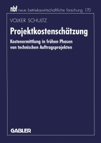 Book Cover for Projektkostenschätzung by Volker Schultz