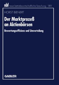 Book Cover for Der Marktproze an Aktienbörsen by Horst Bienert
